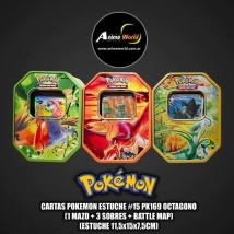 CARTAS POKEMON ESTUCHE #15 PK169 OCTAGONO (1 MAZO + 3 SOBRES + BATTLE MAP) (ESTUCHE 11,5x15x7,5CM) (