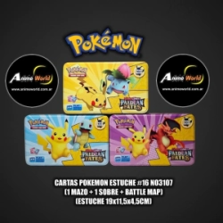 CARTAS POKEMON ESTUCHE #16 NO3107 (1 MAZO + 1 SOBRE + BATTLE MAP) (ESTUCHE 19x11,5x4,5CM) (A0654)