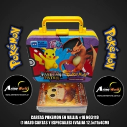 CARTAS POKEMON EN VALIJA #18 NO3119 (1 MAZO CARTAS Y ESPECIALES) (VALIJA 12,5x11x4CM) (A0656)