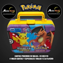 CARTAS POKEMON EN VALIJA #18 NO3119 (1 MAZO CARTAS Y ESPECIALES) (VALIJA 12,5x11x4CM) (A0656)