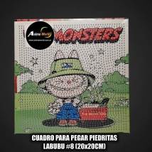 CUADROS PARA PEGAR PIEDRITAS LABUBU #8 (20x20CM) (A0659)
