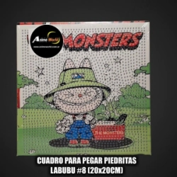CUADROS PARA PEGAR PIEDRITAS LABUBU #8 (20x20CM) (A0659)
