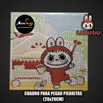 CUADROS PARA PEGAR PIEDRITAS LABUBU #9 (20x20CM) (A0660)