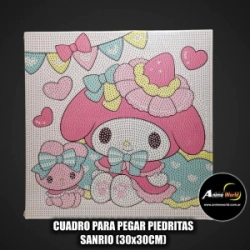 CUADROS PARA PEGAR PIEDRITAS SANRIO #5 (30x30CM) (A0661)
