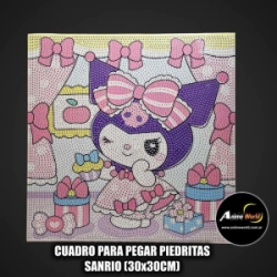 CUADROS PARA PEGAR PIEDRITAS SANRIO #6 (30x30CM) (A0662)
