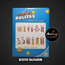 JUEGO CARRERA DE BOLITAS (74PCS) (BLISTER 18x24x8CM) (A0668)