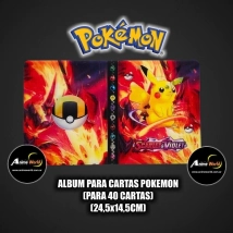ALBUM PARA CARTAS POKEMON x40 CARTAS (24,5x14,5CM) (A0670)