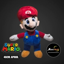 PELUCHE SUPER MARIO BROSS GRANDE - MARIO PARADO ROJO (46CM APROX) (P1872)