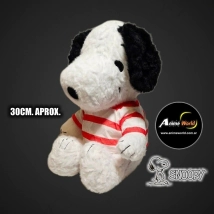 PELUCHE SNOOPY RAYAS ROJO (30CM APROX) (P1873)