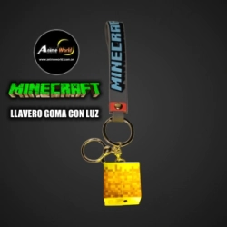 LLAVERO GOMA MINECRAFT CON LUZ #5 (N0639)