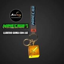 LLAVERO GOMA MINECRAFT CON LUZ #10 (N0644)