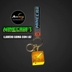 LLAVERO GOMA MINECRAFT CON LUZ #10 (N0644)