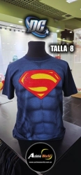 REMERA ALGODON IMPORTADO 3D SUPERMAN #1 AZUL (TALLA 8) (R1118)