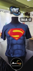 REMERA ALGODON IMPORTADO 3D SUPERMAN #1 AZUL (TALLA 12) (R1120)