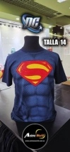 REMERA ALGODON IMPORTADO 3D SUPERMAN #1 AZUL (TALLA 14) (R1121)