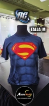 REMERA ALGODON IMPORTADO 3D SUPERMAN #1 AZUL (TALLA M) (R1124)