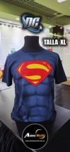 REMERA ALGODON IMPORTADO 3D SUPERMAN #1 AZUL (TALLA XL) (R1126)