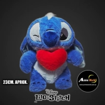 PELUCHE STITCH CON CORAZON CHICO STITCH (23CM APROX) (P1901)
