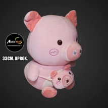 PELUCHE CERDITO CON CARTERA (33CM APROX) (P1916)