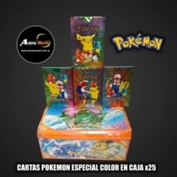 CARTAS POKEMON ESPECIAL COLOR EN CAJA x25 (A0681)