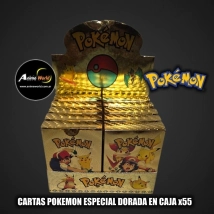 CARTAS POKEMON ESPECIAL DORADA EN CAJA x55 (A0682)