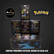 CARTAS POKEMON ESPECIAL NEGRA EN CAJA x55 (A0684)