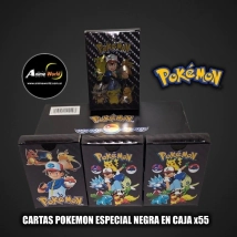 CARTAS POKEMON ESPECIAL NEGRA EN CAJA x55 (A0684)