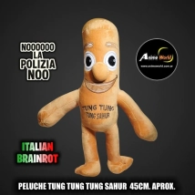 PELUCHE ITALIAN BRAINROT + TUNG TUNG TUNG SAHUR #2 (45CM APROX) (P1930)