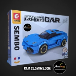 BLOQUE GENERICO SEMBO FAMOUS CAR 607106 AUTO (CAJA 25,5x19x5,5CM) (L1125)
