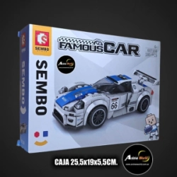 BLOQUE GENERICO SEMBO FAMOUS CAR 607108 AUTO (CAJA 25,5x19x5,5CM) (L1127)