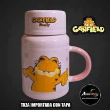 TAZA IMPORTADA GARFIELD #1 CON TAPA (V0052)