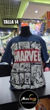 REMERA ALGODON IMPORTADO - MARVEL #4 (TALLA 14) (R1143) TURQUESA
