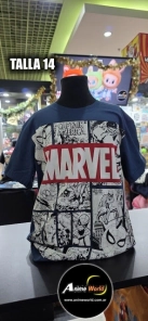 REMERA ALGODON IMPORTADO - MARVEL #4 (TALLA 14) (R1143) TURQUESA