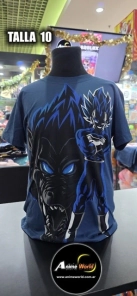 REMERA ALGODON IMPORTADO - DRAGON BALL #3 (TALLA 10) (R1148) TURQUESA