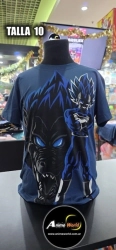 REMERA ALGODON IMPORTADO - DRAGON BALL #3 (TALLA 10) (R1148) TURQUESA