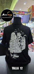 REMERA ALGODON IMPORTADO - DRAGON BALL #4 (TALLA 12) (R1163) NEGRA