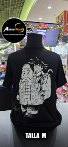 REMERA ALGODON IMPORTADO - DRAGON BALL #4 (TALLA M) (R1166) NEGRA