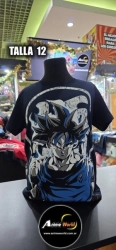 REMERA ALGODON IMPORTADO - DRAGON BALL #2 (TALLA 12) (R1177) AZUL