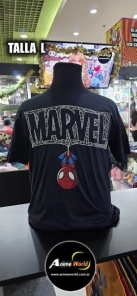 REMERA ALGODON IMPORTADO - SPIDERMAN #3 (TALLA L) (R1184) AZUL