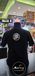 REMERA ALGODON IMPORTADO FLOCK ATERCIOPELADO - DRAGON BALL #1 (TALLA 8) (R1191) NEGRO