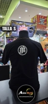 REMERA ALGODON IMPORTADO FLOCK ATERCIOPELADO - DRAGON BALL #1 (TALLA S) (R1192) NEGRO