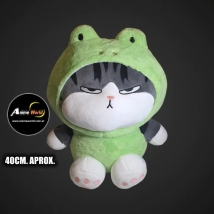 PELUCHE GATO EMPERADOR #5 DISFRAZ RANA (40CM APROX) (P1998)