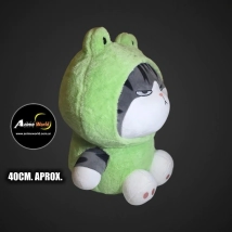 PELUCHE GATO EMPERADOR #5 DISFRAZ RANA (40CM APROX) (P1998)