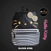 MOCHILA MINI IMPORTADO HELLO KITTY #4 NEGRO (28x24CM APROX) (M0067)