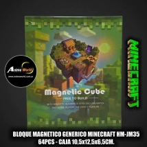 BLOQUE MAGNETICO GENERICO MINECRAFT HM-JM35 (64PCS) (CAJA 10,5x12,5x6,5CM) (L1218)