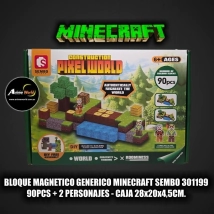 BLOQUE MAGNETICO GENERICO MINECRAFT SEMBO 301199 (90PCS + 2 PERSONAJES) (CAJA 28x20x4,5CM) (L1222)