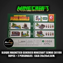 BLOQUE MAGNETICO GENERICO MINECRAFT SEMBO 301199 (90PCS + 2 PERSONAJES) (CAJA 28x20x4,5CM) (L1222)
