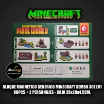 BLOQUE MAGNETICO GENERICO MINECRAFT SEMBO 301201 (90PCS + 2 PERSONAJES) (CAJA 28x20x4,5CM) (L1223)