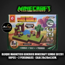 BLOQUE MAGNETICO GENERICO MINECRAFT SEMBO 301201 (90PCS + 2 PERSONAJES) (CAJA 28x20x4,5CM) (L1223)