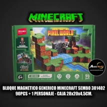 BLOQUE MAGNETICO GENERICO MINECRAFT SEMBO 301402 (90PCS + 1 PERSONAJE) (CAJA 28x20x4,5CM) (L1225)